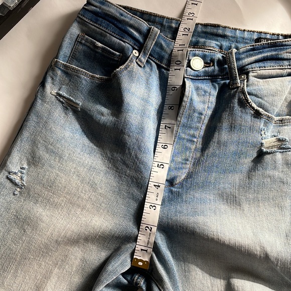 Blank NYC the Baxter ribcage straight leg distressed button fly jeans size 26 - Picture 7 of 10